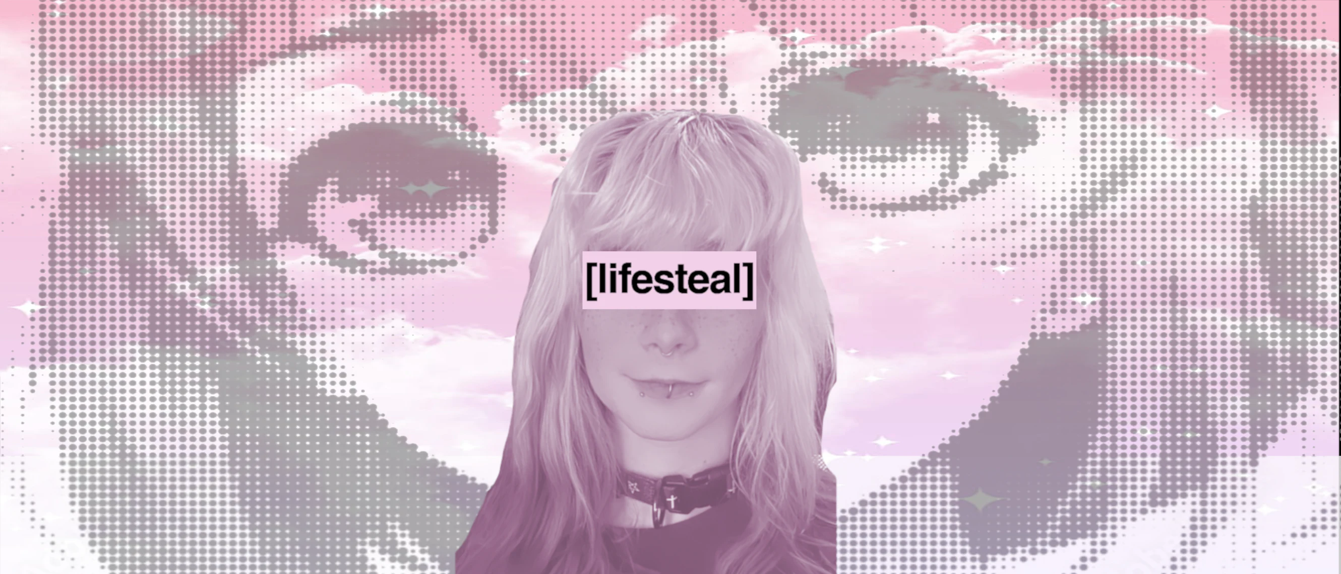 Pink halftone portrait artwork for starstrike